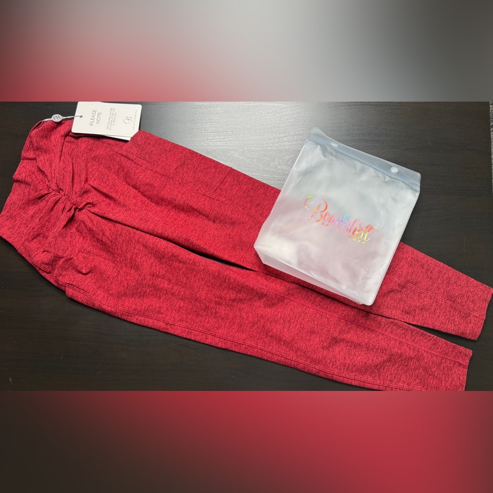 Bombshell V leggings - color Garnet Red - Size Xs